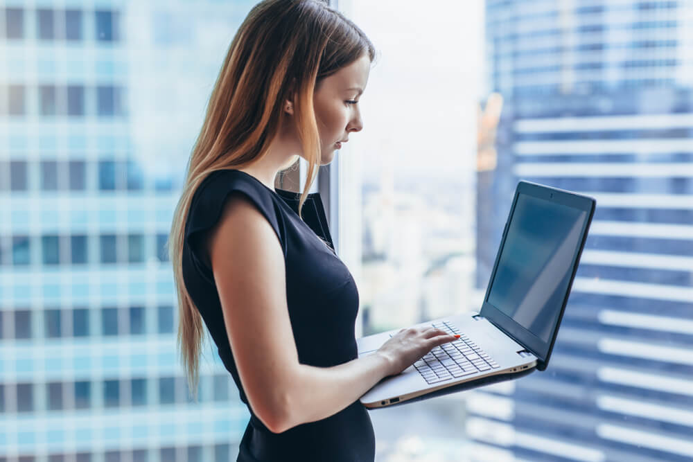 women with computer