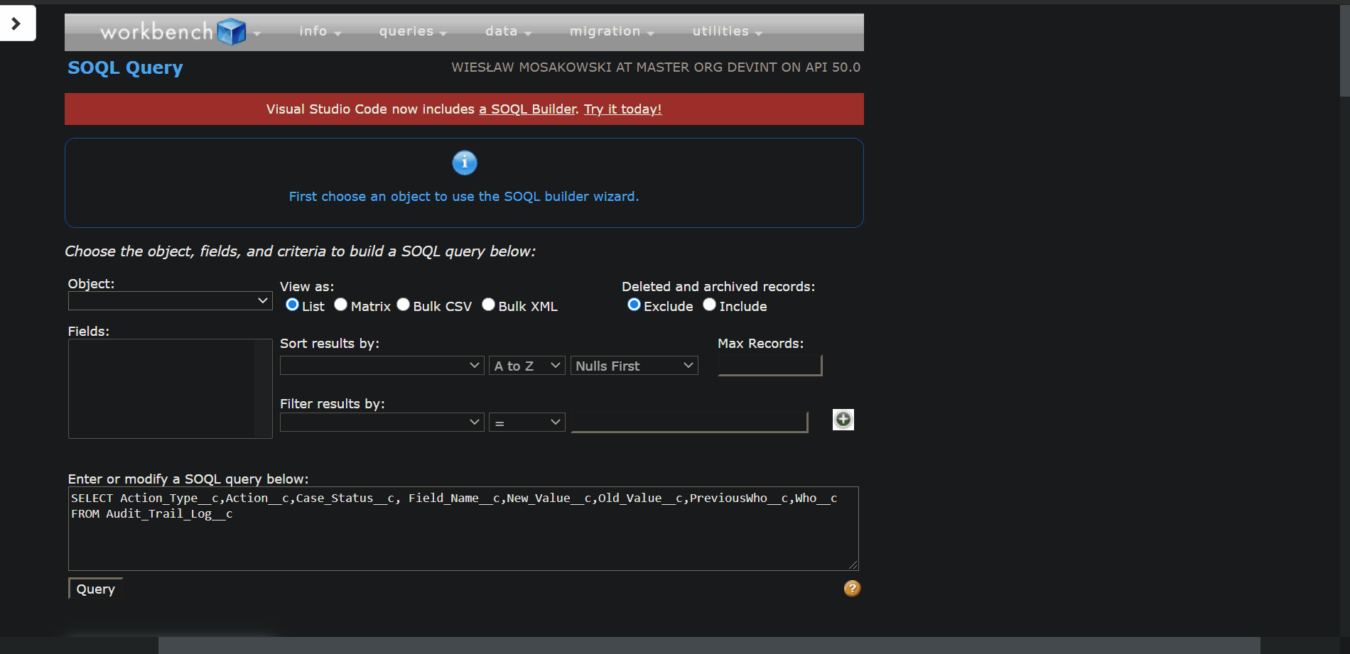 Demo of the Workbench record finder plugin